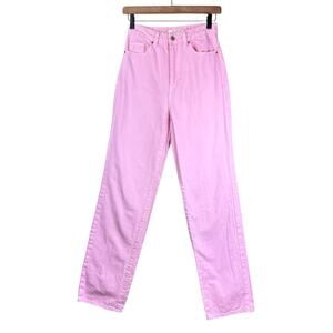 PacSun Barbie Pink Denim 90's Boyfriend High Waist Relaxed Baggy Wide Leg Jeans